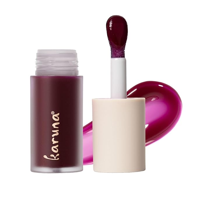 Karuna Skin - Tinted Lip Oil, Soothing & Moisturizing Lip Products with Peptides, Antioxidants, Hydrating Flattering Vegan Lip Tint, Grow, 4.8 mL/0.16 fl. oz-VivaGrace Women