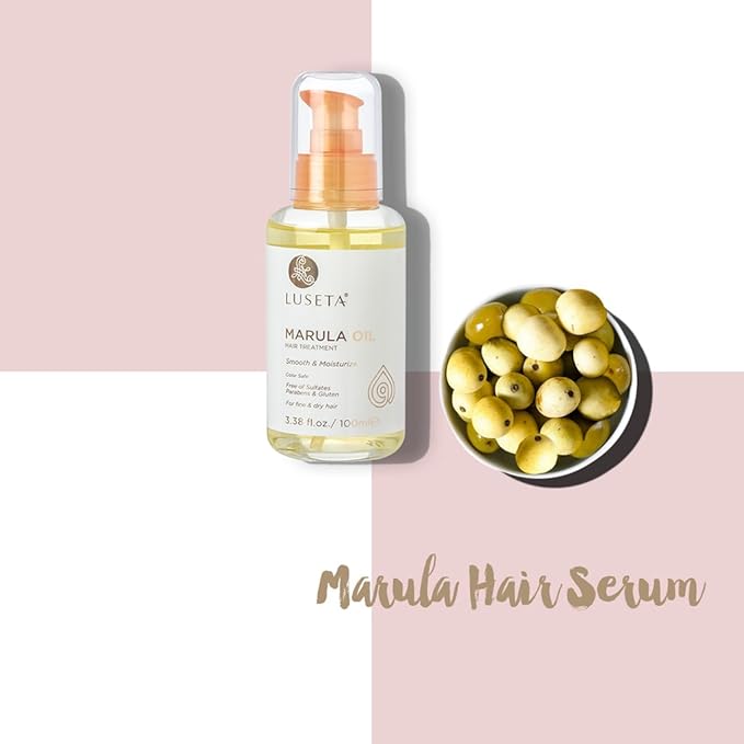 Luseta Marula Oil Hair Treatment for Fine & Dry Hair Serum Smoothing Hair Adding Shine and Nourishing Scalp 3.38oz-VivaGrace Women
