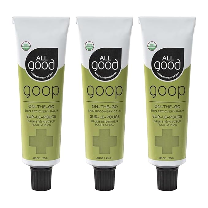 All Good Goop on the Go - Chafing Cream, Dry Skin Salve, Cracking Lip Moisturizer - Soothes, Hydrates & Calms - Travel Size Recovery Balm 1oz (3-pack)-VivaGrace Women