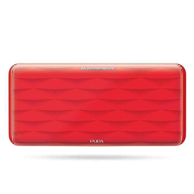 Pupa Milano Make-Up Palette L, 002 Red, 0.71 oz - 18 Pan Eyeshadow and Blush Palette, Matte, Shimmer, Metallic Finishes - Blendable Velvety Texture Blush Powder - Talc-Free - Eco-Friendly Packaging-VivaGrace Women