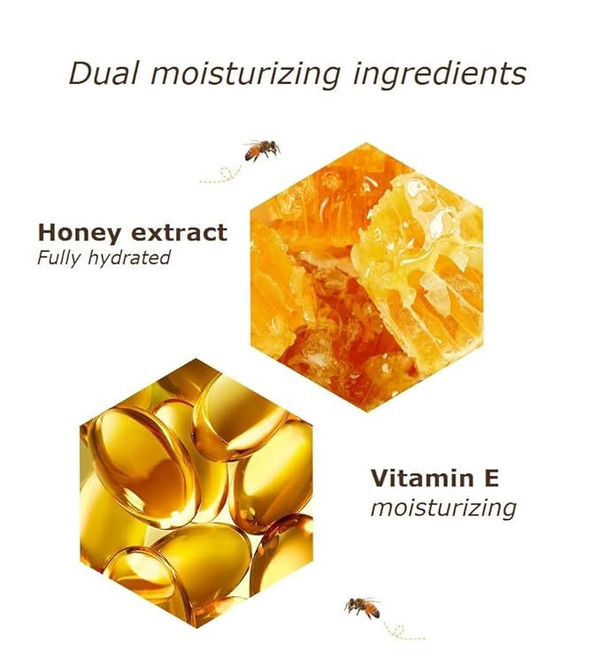 2PCS Honey Lip Balm, Exfoliating Honey Pot Lip Balm Sleeping Lip Mask with Brush, Hydrating & Prevention Dry and Cracked, Lip Scrubs Exfoliator & Moisturizer-VivaGrace Women