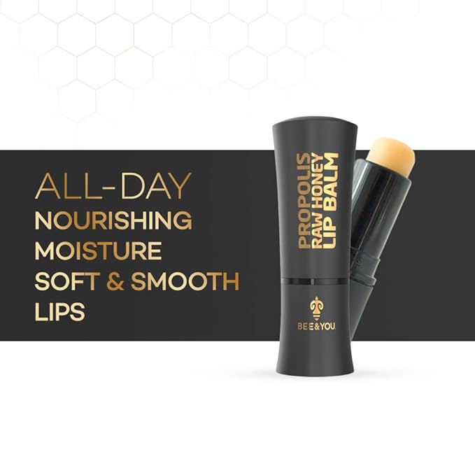 Bee and You 100% Natural Moisturizing Lip Balm, Chapstick, Chapped Lips Treatment Severe, Beeswax with Propolis Extract, Raw Honey, Vitamin E, Shea Butter, Non GMO, Gluten Free, 5g-VivaGrace Women