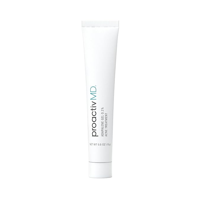ProactivMD Adapalene Gel Acne Treatment - Prescription Strength Retinoid For Face and Body Acne, Paraben Free, .1% Solution, 0.5 oz