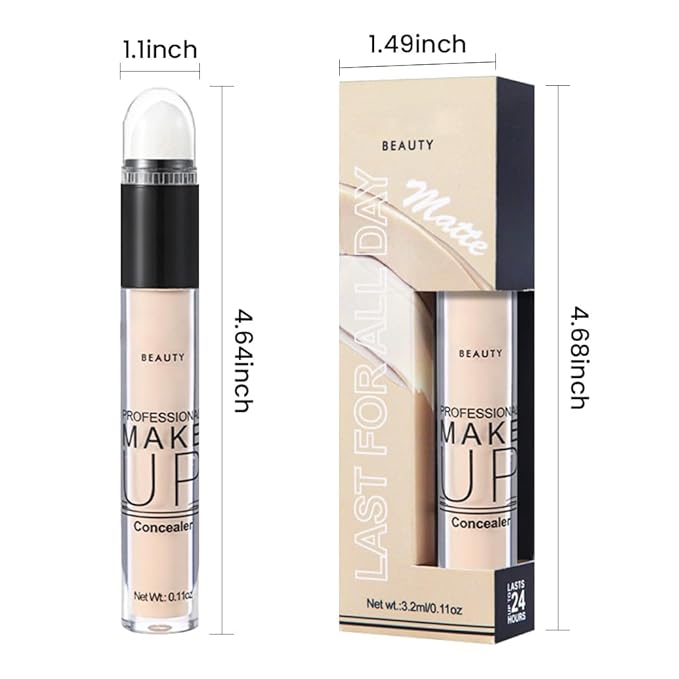 1 Pack Liquid Foundation Cream for Face Makeup,Durable Full Coverage Matte Concealer Make Up,Oil Control & Waterproof Base Primer -0.35 Fl.Oz (02#)-VivaGrace Women