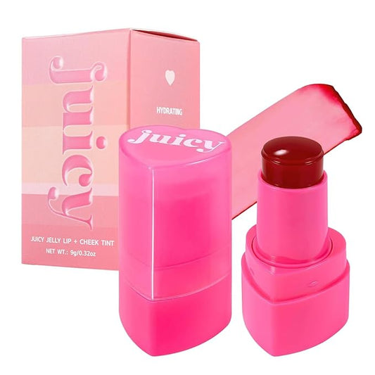 Cooling Water Jelly Tint Stick,Multi-Use Juicy Love Blush, 3-In-1cheek Blush & Eyeshadow & Lip Tinted Long-Lasting Moisture Stick,Bouncy Jelly Texture,Creates A Moist Watercolor Effect (#03, 0.32oz)-VivaGrace Women