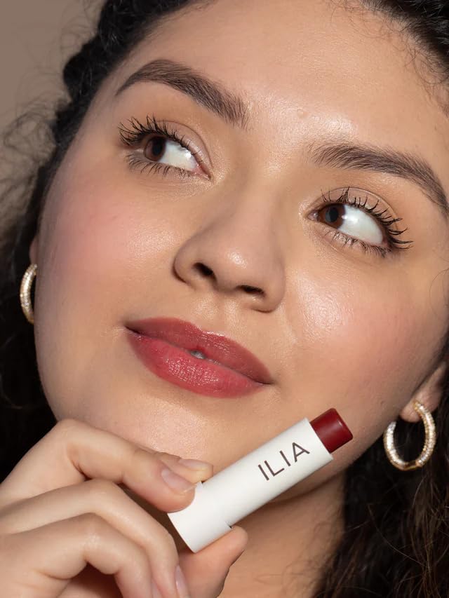 ILIA - Balmy Tint Hydrating Lip Balm | Non-Toxic, Cruelty-Free, Moisturizing + Sheer, Buildable Lip Color (Wanderlust, 0.15 oz | 4.4 g)-VivaGrace Women