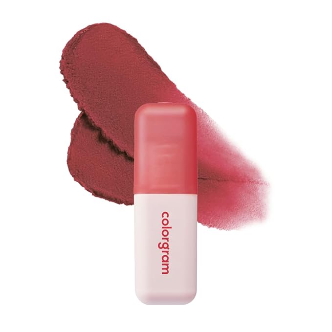 COLORGRAM NUDE BLUR TINT 05 VINTAGE RED | Soft Velvet Matte Lip Stain & Cheek Tint | Lightweight Blurring Tint for a Smooth & Airbrushed Finish | 24H Hydration, Long-Lasting & Non-Sticky Formula-VivaGrace Women