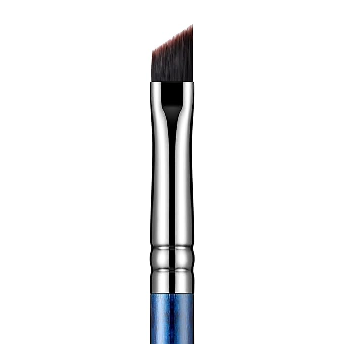 Eyeliner Brush Fine Angled - PRO Precision Gel Eye Liner Makeup Brush -Ultra Thin Slanted Flat Angle - Premium Cruelty Free Synthetic Bristles (E835 Blue)-VivaGrace Women