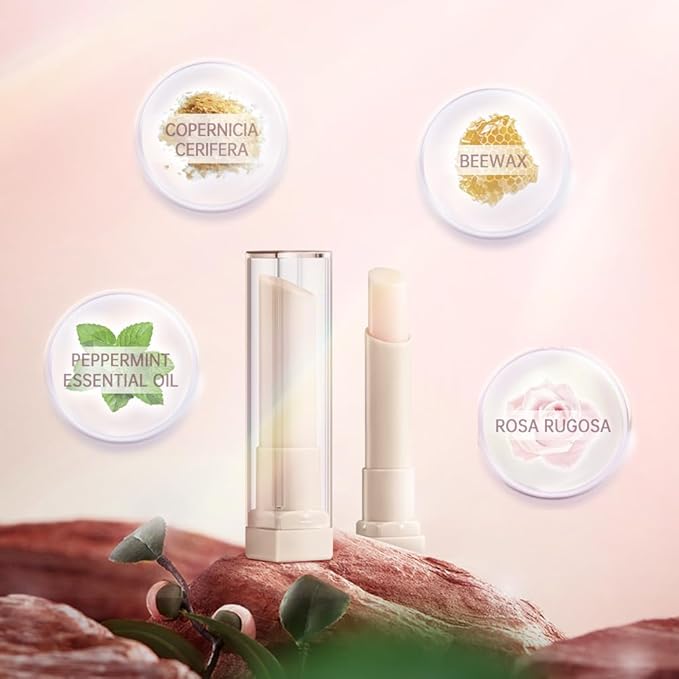CATKIN Ultra Hydrating Natural Plant Extract Lip Balm for Dry Lips Moisturizing Chapstick Lip Treatment Repair Nourish Lip Skin Care Pink (C02 Color-changing)-VivaGrace Women