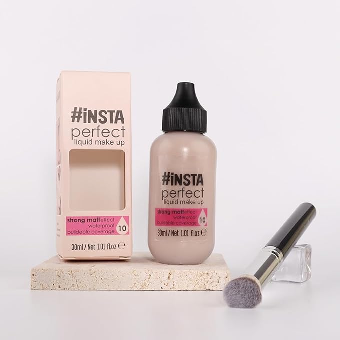 Matte Cream Oil Free Concealer Foundation Pack with Foundation Brush,Base Facial Matte Full Coverage Liquid Tattoo Concealer Hide Foundation Primer Make-up Kit.1.67 Fl.Oz (08#)-VivaGrace Women