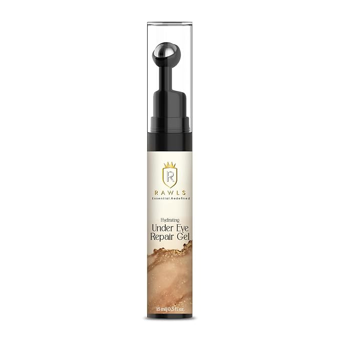 RAWLS 5% Caffeine Eye Serum and Under Eye Roller Cream for Dark Circles and Puffiness, Caffeine Eye Cream with 360° Massage Ball Reduce Wrinkles and Fine Lines-0.5 fl oz-VivaGrace Women