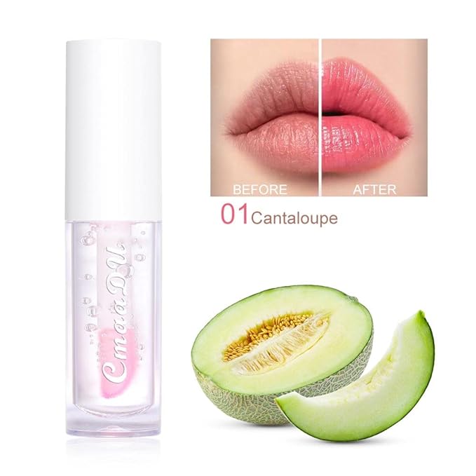 6Pcs Hydrating Lip Oil Set,Fruity Color Changing Lip Glaze Plumping Lip Glow Oil Transparent Moisturizing Tinted Lip Balm Long Lasting Nourishing Repairing for Dry Lip (A)-VivaGrace Women