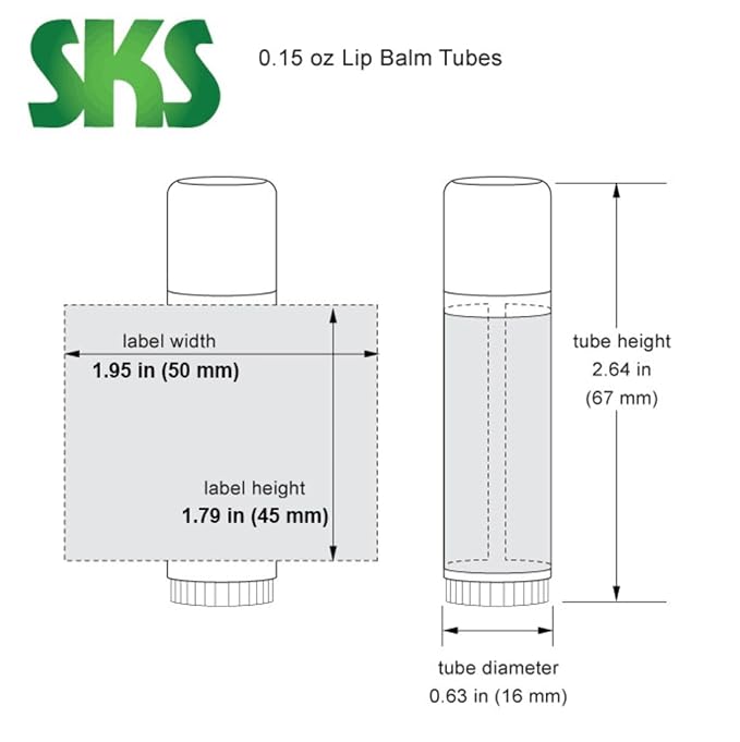 144 Natural Plastic Empty Lip Balm Tubes with Natural Friction Fit Caps by SKS Bottle & Packaging, 0.15 oz tubes - Bulk Lip Balm Containers for DIY Lip Care, Lip Balm Making, and Lip Balm Crafting-VivaGrace Women