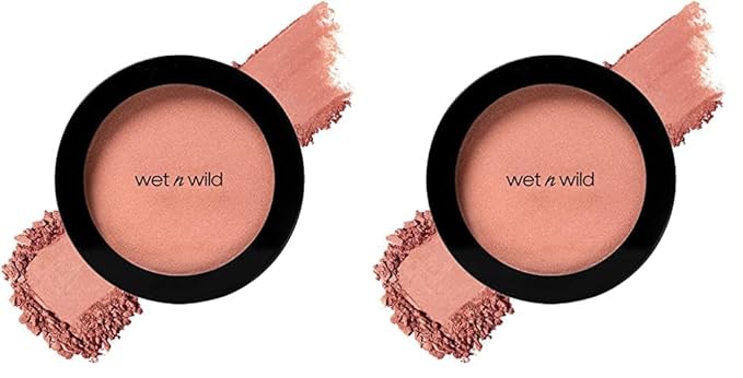 wet n wild Color Icon Blush, Effortless Glow & Seamless Blend infused with Luxuriously Smooth Jojoba Oil, Sheer Finish with a Matte Natural Glow, Cruelty-Free & Vegan - Pearlescent Pink(Packaged)-VivaGrace Women