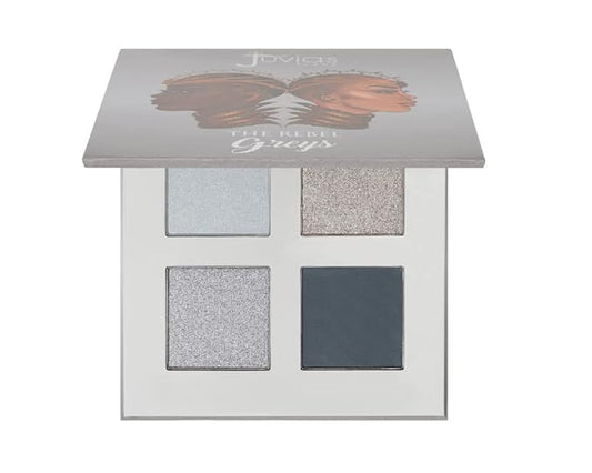 Juvia's Place Rebel Quad Grey Eyeshadow Palette - Professional Eye Makeup, Pigmented Eyeshadow Palette, Makeup Palette for Eye Color & Shine, Pressed Eyeshadow Cosmetics, Shades of 4-VivaGrace Women