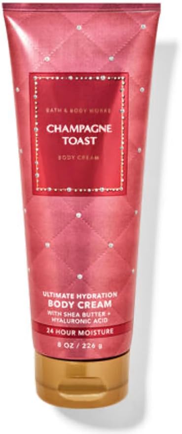 Bath & Body Works - 3 Piece Bundle - Spray - Body Cream - Shower Gel - Full Size and Gift Bag HELLO GORGEOUS (Champagne Toast)-VivaGrace Women