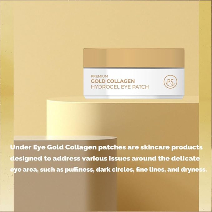 PS.PRETTYSKIN Gold Collagen Hydrogel Eye Patch 60-Sheets-VivaGrace Women