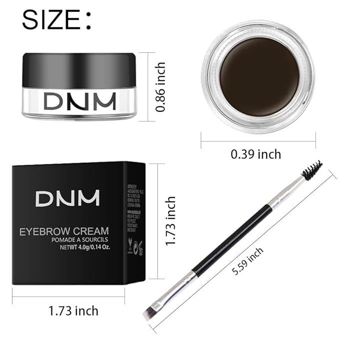 evpct Ebony Eyebrow Powder Pomade Gel Shaper Makeup Kit with Dual-ended Brush, Eyebrow Stencils Kit for Women Shaping, Eye Brow Pomade Stencil Shaper Tinting kits for Women, Long Lasting Waterproof-VivaGrace Women