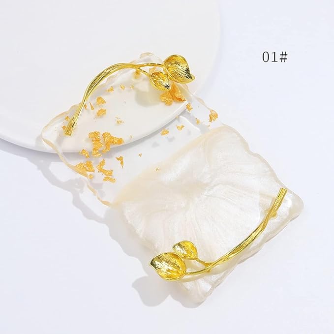 2023 Retro Nail Art Palette, Nail Painting Mixed Color Palette with Leaves Handle, Nail Holder Gel Color Makeup Display Board Pallet (White)-VivaGrace Women