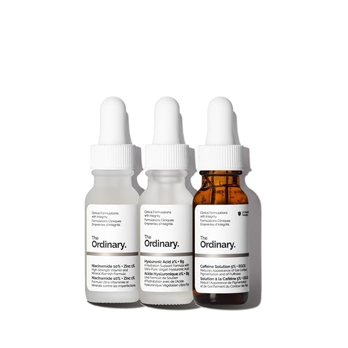 The Ordinary Most Loved Set New Includes - Niacinamide 10% - Hyaluronic Acid 2% - Caffeine Solution 5%-VivaGrace Women
