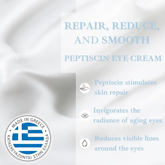 PeptiScin - Peptide Eye Cream with Hyaluronic Acid and Escin | Rich Moisturizing Dark Circle Eye Cream | Brightens and Tones - 1.35 Ounce-VivaGrace Women