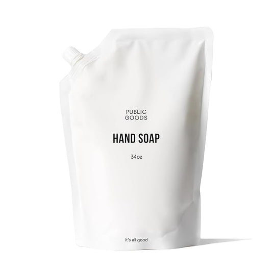 Public Goods Hand Soap | Cleansing Soap for Kitchen & Bathroom | Made with Natural Essential Oils | Paraben & Sulfate Free | Vegan Friendly | 34 Fl Oz Refill-VivaGrace Women