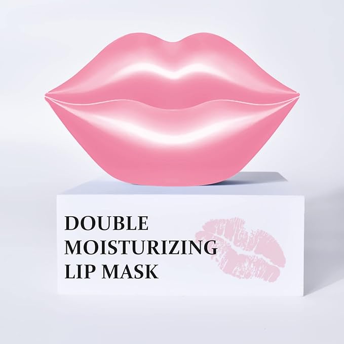 20Pcs Lip Mask,Pink Moisturizing Plumping Lip Masks Overnight,Pink Lip Mask Gel Treatment Lip Masks for Dry Lips Plump Lip Collagen Overnight Sleeping Lip Mask Pads Patches(Pink)-VivaGrace Women