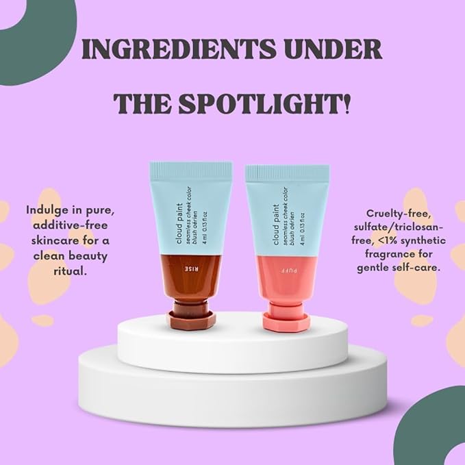 Glossier Mini Cloud Paint Gel Cream Blush Duo:: Rise (Warm Terracotta) and Puff (Light, Cool Pink)-VivaGrace Women