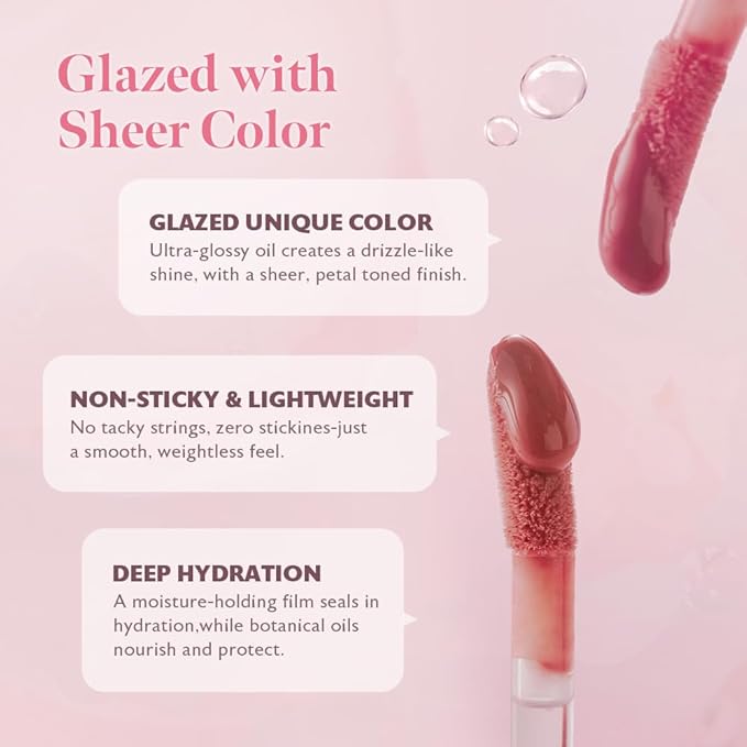 MILKTOUCH Dew Stain Sheer Lip Gloss (07 Mauve Shower, 0.14 Fl Oz (Pack of 1))-VivaGrace Women