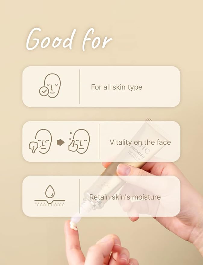 AHC: SEASON 11 PREMIER AMPOULE IN EYE CREAM 40ml(1.35 fl.oz) X 4Pack + SEASON 11 Eye Cream 12ml + Eyebrow Knife + Tweezers included***Be sure to check the additional components!!***-VivaGrace Women