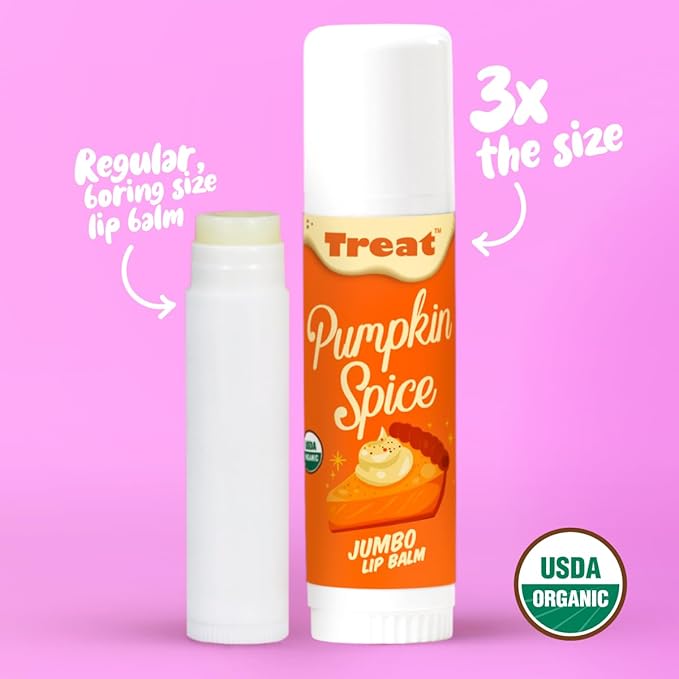 TREAT© Jumbo Organic & Cruelty Free .50 OZ (Pumpkin Spice Lip Balm)-VivaGrace Women