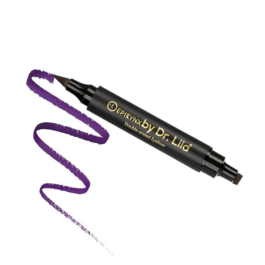 Waterproof Eyeliner - Double-Ended, Long-Lasting Liquid Eyeliner Pen with Precision Tip for Smooth Application - Smudge-Proof, Hypoallergenic, Vegan & Gluten-Free Eye Liner, 2mL Purple-VivaGrace Women