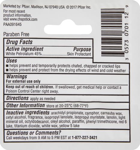 ChapStick Classic Original Lip Balm Tube, Lip Care - 0.15 Oz (1 Blister Pack)-VivaGrace Women
