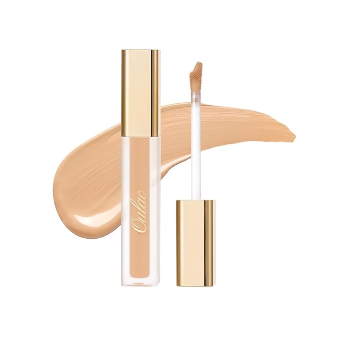 Oulac Concealer Full Coverage, Concealer Stick for Dark Circles, Hydrating Concealer Infused with Hyaluronic Acid, Lightweight, Long Lasting, Vegan Concealer 3.8ml, Shade: W6 Honey-VivaGrace Women