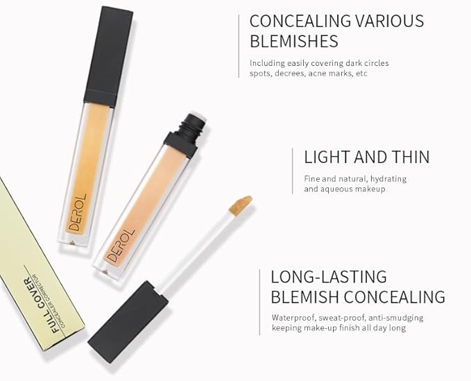 Liquid Concealer Makeup - Natural Coverage & Highly Pigmented Lightweight Concealers 6.5ml (02)-VivaGrace Women