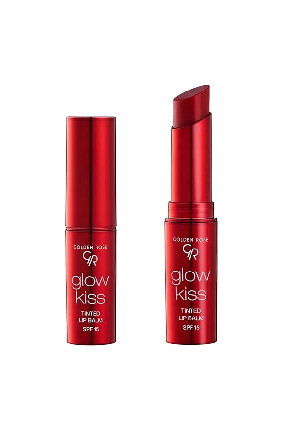 Golden Rose Cosmetics Glow Kiss Tinted Lip Balm with SPF15, Vegan Formula (Cherry Juice)-VivaGrace Women