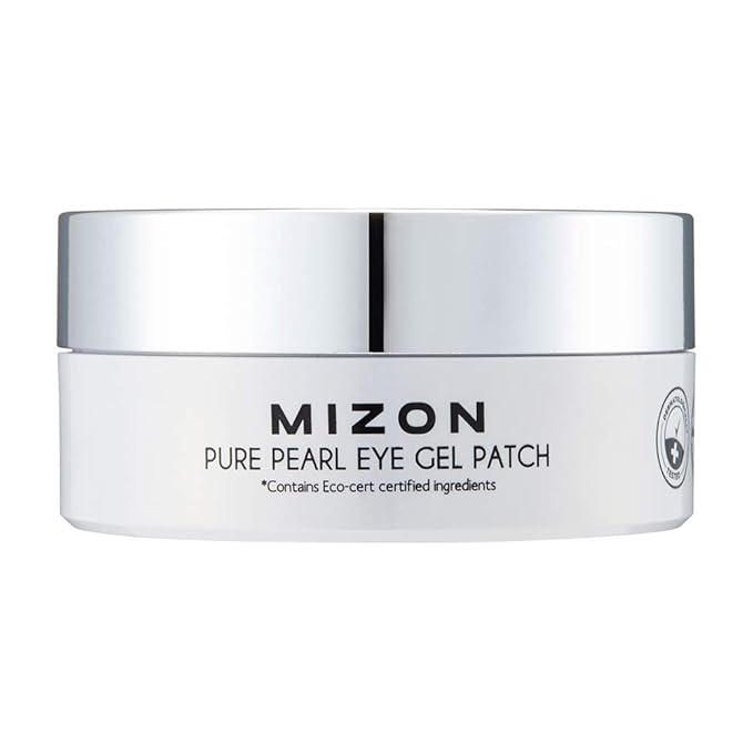 MIZON Pure Pearl Eye Gel Patch with Pearl, Diamond Powder, and Niacinamide for Radiance, Firming, and Nourishment – 60pcs – Improves Dark Circles and Luminosity-VivaGrace Women