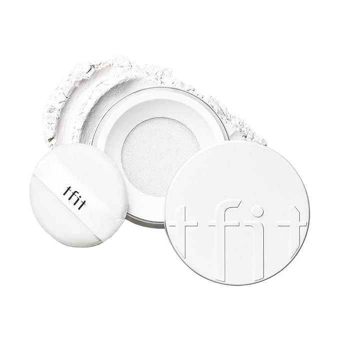 Translucent Set Finishing Powder - Sebum Control Face Loose Powder, Matte & Silky Finish, Lightweight, Long-lasting, Korean Makeup, 0.24 Oz. (01 White, 0.24 Oz.)-VivaGrace Women