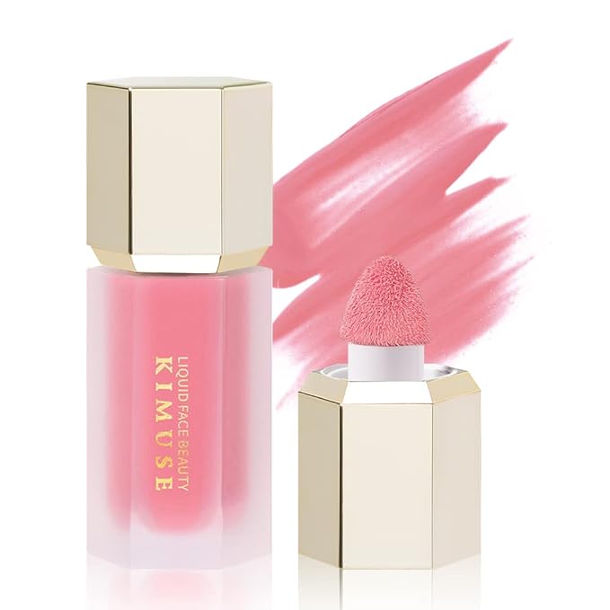 KIMUSE Soft Cream Blush Makeup, Liquid Blush for Cheeks, Weightless, Long-Wearing, Smudge Proof, Natural-Looking, Dewy Finish-VivaGrace Women