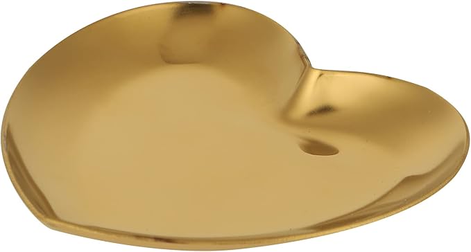 Nail Palette, Makeup Palette Nail Palette Heart Shaped Art Palette Stainless Steel Makeup Mixing Palette Makeup DIY Paint Color Mixing Tray Nail Art Palette Resin(Gold)-VivaGrace Women