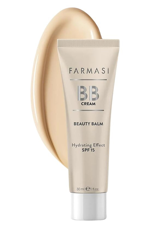 FARMASi Make Up BB Cream Beauty Balm, Full-Coverage Foundation, Concealer, Moisturizer BB Cream for All Skin Types, 1 fl. oz. / 30 ml (Light)-VivaGrace Women