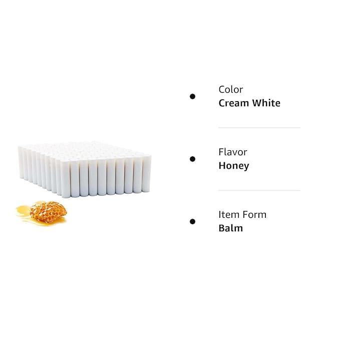 Natural Honey Lip Balm Bulk, Unlabeled Filled, 100 Pack | Add Your Own Labels For Party Favors, Gift Baskets, or Business Branding. For Men, Women, and Children-VivaGrace Women