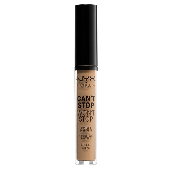 NYX PROFESSIONAL MAKEUP Can't Stop Won't Stop Contour Concealer, 24h Full Coverage Matte Finish - Caramel (Pack of 2)-VivaGrace Women