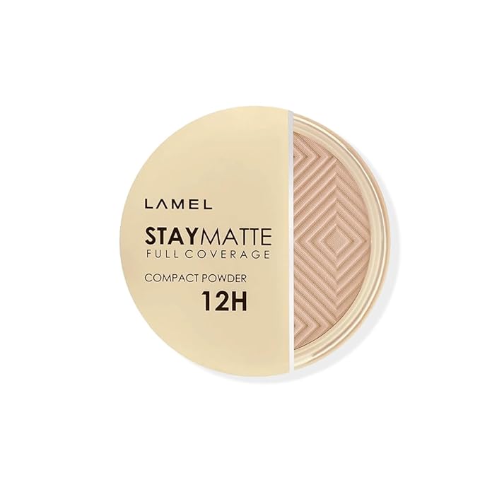 Lamel Stay Matte Compact Powder - Light Natural Coverage - Universal Neutral Undertone - Cruelty Free - Beige - N.404-VivaGrace Women