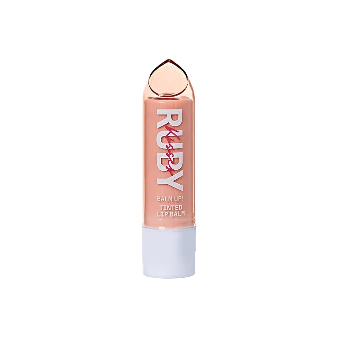 Ruby Kisses Balm Up Tinted Lip Balm, Non-Greasy Hydrating Formula, Nourishing Coconut Core & Vitamin E Infused, Lip Care with Natural Shine, Lightweight Sheer Color (Nude)-VivaGrace Women