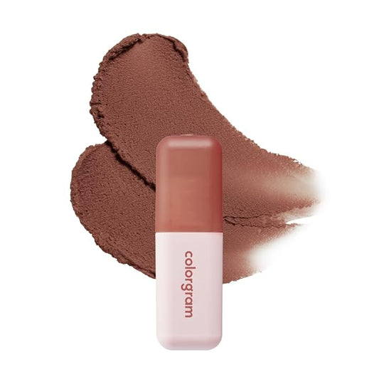 COLORGRAM NUDE BLUR TINT 08 HIP CHOCOLATE | Soft Velvet Matte Lip Stain & Cheek Tint | Lightweight Blurring Tint for a Smooth & Airbrushed Finish | 24H Hydration, Long-Lasting & Non-Sticky Formula-VivaGrace Women