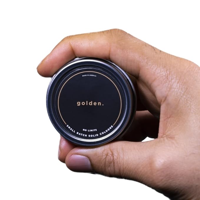 Golden Grooming Co. Solid Cologne - Travel-Sized Concentrated Balm - Solid Perfume with Subtler Scent and Long-Lasting Fragrance - For Men of Color - 1 oz Tin-VivaGrace Women