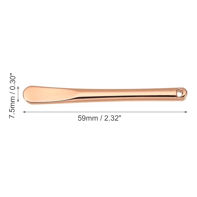VOCOSTE 4 Pcs Makeup Spatula Mini Spoon, Eye Cream Massage Sticks Beauty Scoop, for Facial Cosmetic Face Cream, Zinc Alloy 2.32"x0.30", Rose Gold Tone-VivaGrace Women