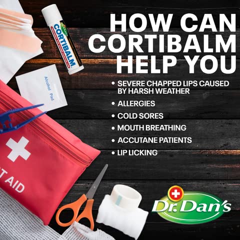 Dr. Dan's Cortibalm - 1 Pack - for Dry Cracked Lips - Healing Lip Balm for Severely Chapped Lips - Designed for Men, Women and Children…-VivaGrace Women
