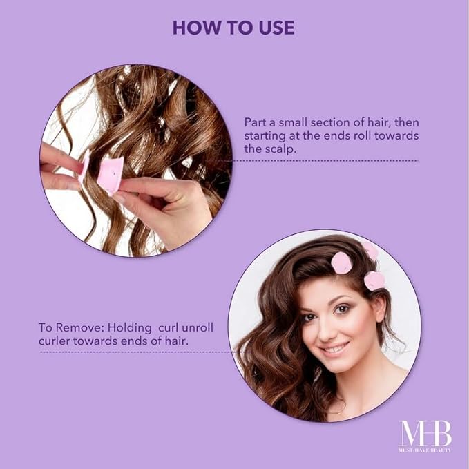 24pc Heatless Curling Pods - Silicone Hair Rollers For No Damage Heatless Curls, Heatless Curlers Value Pack, Overnight Hair Curlers For Versatile Hairstyling (PASTEL)-VivaGrace Women